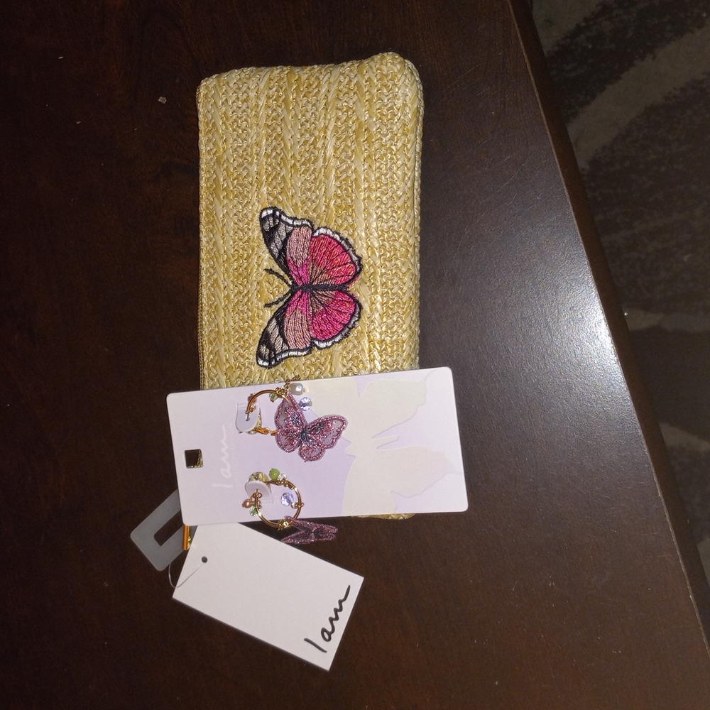Sunglasses case and earrings